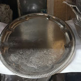 Ornate silver-plated serving trays and bowls - thumbnail 7 of 8