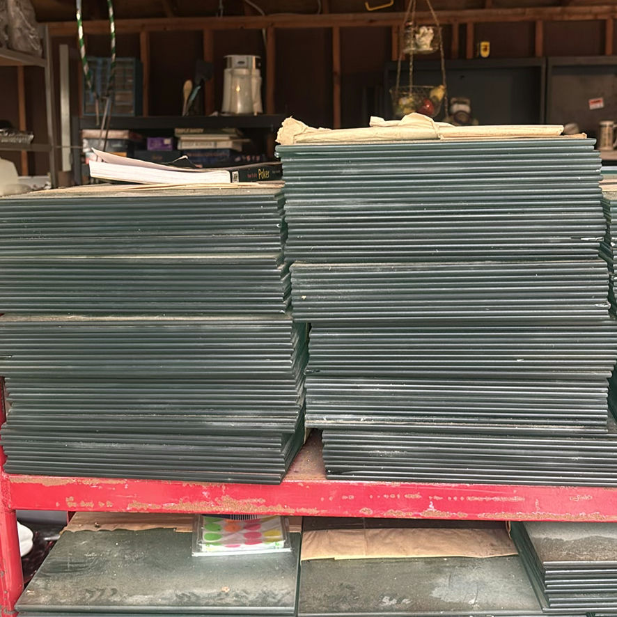 Stacks of glass and rack - image 2 of 7