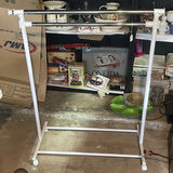 White metal clothing rack - thumbnail 1 of 3