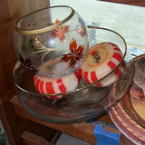Autumn harvest and holiday decor on wooden shelf - thumbnail 4 of 7