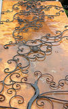Wrought-iron tree sculpture on rusted metal sheet - thumbnail 3 of 4