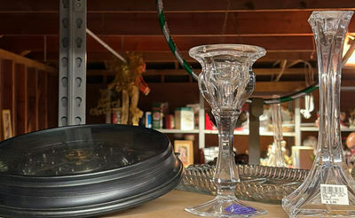 Assorted glassware and home decor items - Image 1 of 11