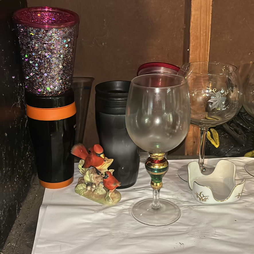 Assorted Glassware, Goblets, and Brass Accents - image 1 of 4