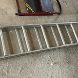 Aluminum extension ladder and red folding step stool - thumbnail 5 of 6