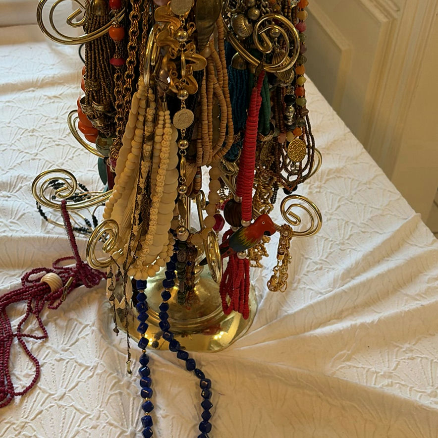 Beaded necklaces on a necklace display tree - image 4 of 10