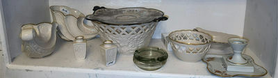 Lenox White Porcelain Decorative Set with Gold Trim - Image 1 of 13