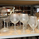 Frosted glass stemware and assorted glassware with a vintage appliance - thumbnail 4 of 9