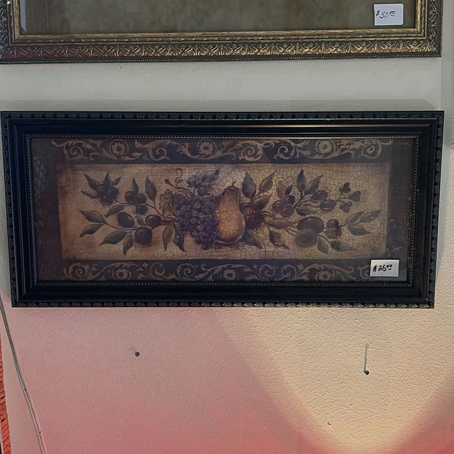 Framed art prints: still life, fruit, and golf scene - image 2 of 7