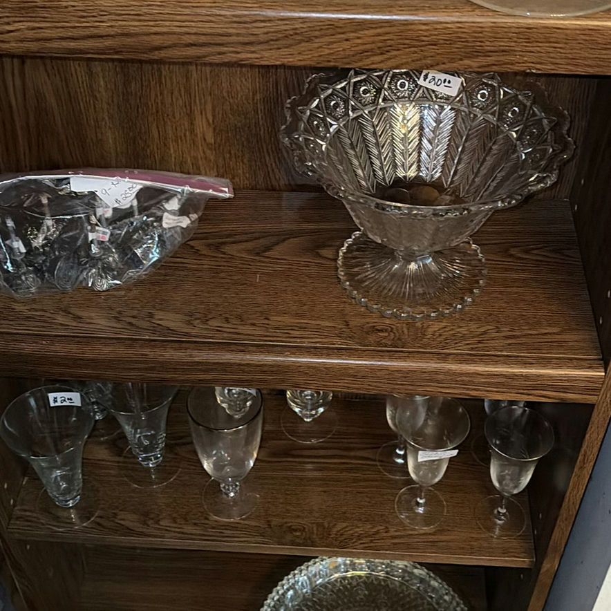 Crystal Glassware Collection with Bowls, Compotes, and Stemware - image 5 of 11