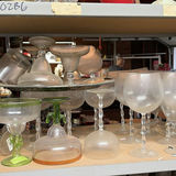 Frosted glass stemware and assorted glassware with a vintage appliance - thumbnail 3 of 9