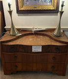 Three-Drawer Wooden Dresser with 2 Brass Lamps - thumbnail 1 of 5