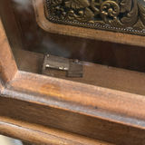 Grandfather clock with display cabinet, crackle-glazed eggs, and porcelain carriage - thumbnail 5 of 10