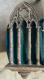 Vintage cream rolling cart and arch fretwork panels - thumbnail 4 of 5