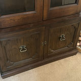 Dark wood gun cabinet with glass doors - thumbnail 2 of 7