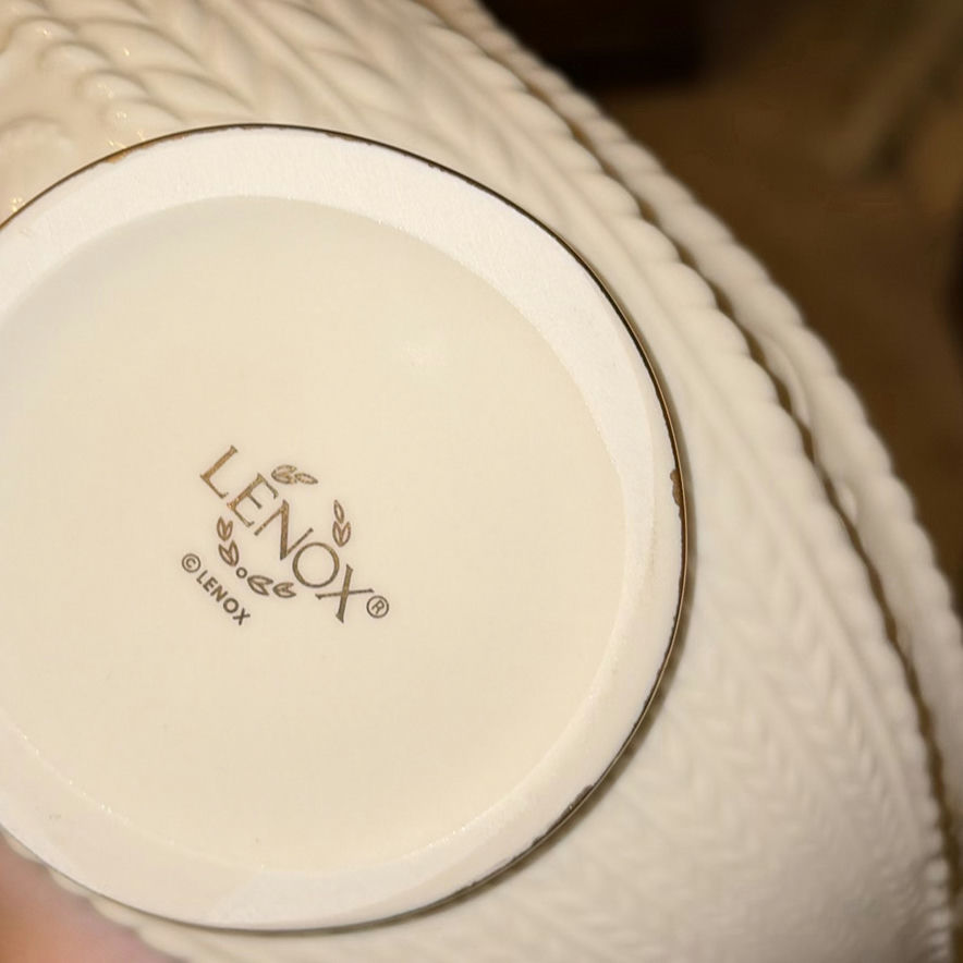 Lenox White Porcelain Decorative Set with Gold Trim - image 3 of 13