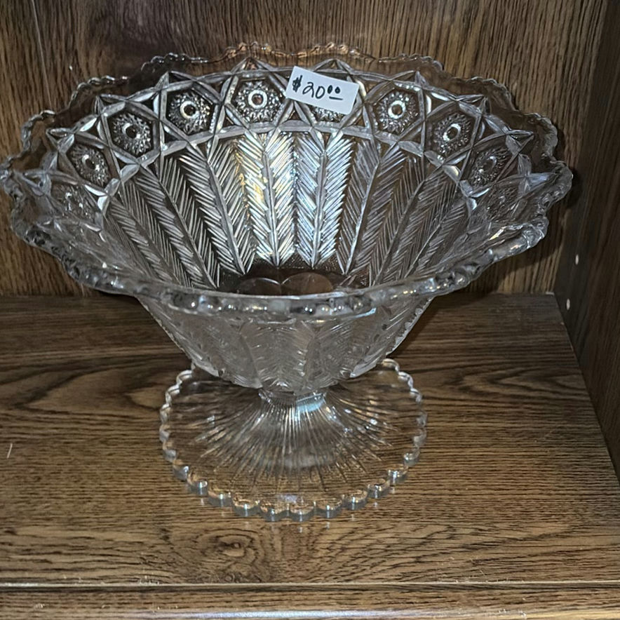 Crystal Glassware Collection with Bowls, Compotes, and Stemware - image 7 of 11