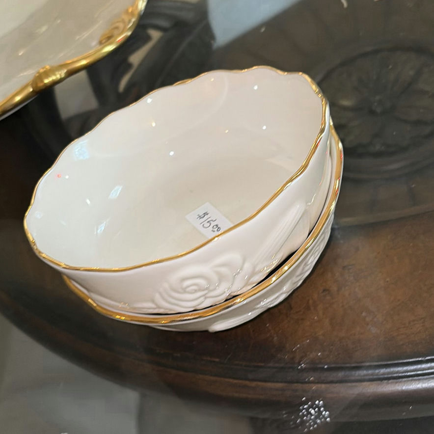 Lenox porcelain dinnerware collection with gold trim - image 16 of 27