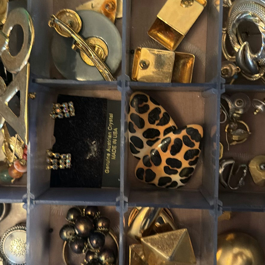 Assorted jewelry in a multi-compartment organizer - image 7 of 13