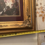 Ornate vintage mirrors, framed floral art, and decorative gold-tone sconce - thumbnail 14 of 15