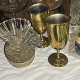 Assorted Glassware, Goblets, and Brass Accents - thumbnail 4 of 4