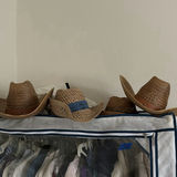 Fabric wardrobe with hanging clothes and hats - thumbnail 6 of 6