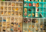 Assorted jewelry collection: earrings, bracelets, brooches, and pendants - thumbnail 1 of 13