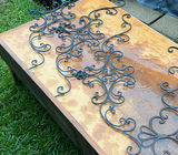 Wrought-iron tree sculpture on rusted metal sheet - thumbnail 4 of 4