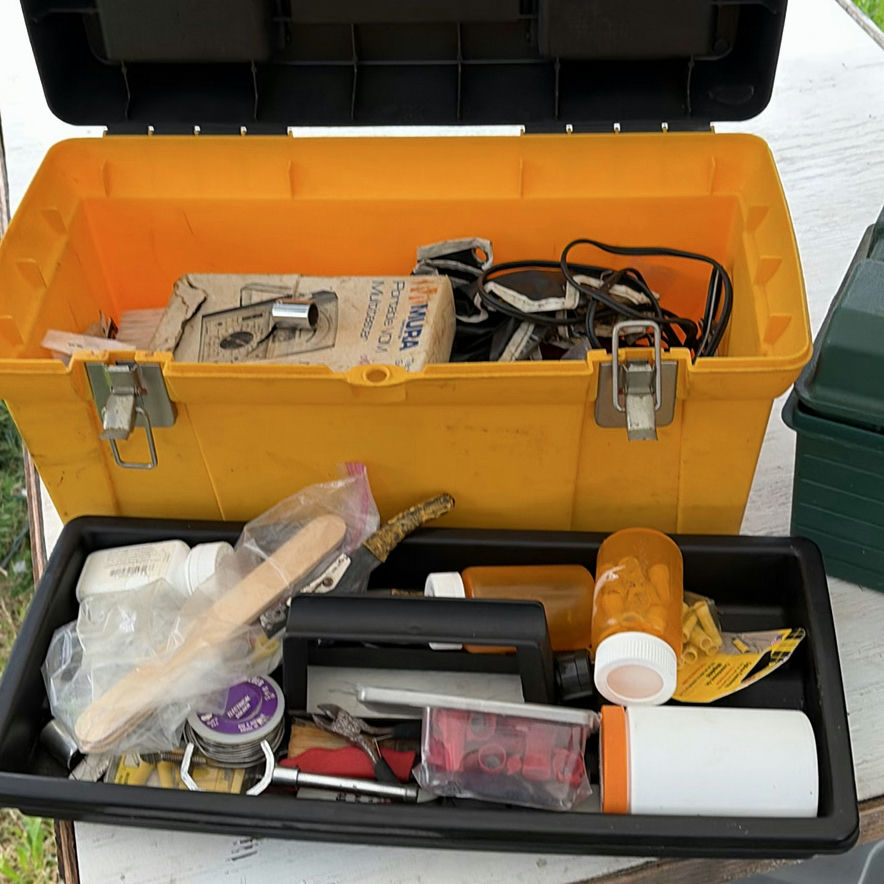 Assorted Tool Boxes with Hardware and Tools - image 2 of 5