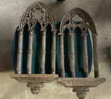 Vintage cream rolling cart and arch fretwork panels - thumbnail 3 of 5