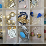 Assorted jewelry collection: earrings, bracelets, brooches, and pendants - thumbnail 7 of 13
