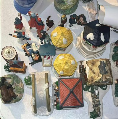 Assorted Christmas Village Figurines and Ceramic Decorations - Image 1 of 11
