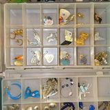 Assorted jewelry collection: earrings, bracelets, brooches, and pendants - thumbnail 4 of 13