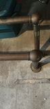 Copper pipe frame with floor flange bases - thumbnail 5 of 7