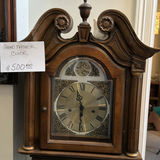 Grandfather clock with display cabinet, crackle-glazed eggs, and porcelain carriage - thumbnail 3 of 10