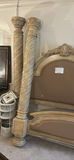 Ornate four-poster bed frame with carved posts - thumbnail 5 of 5