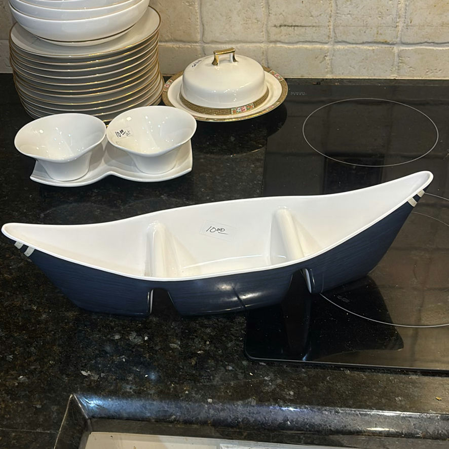 Assorted white ceramic dinnerware and tortilla shell pan set - image 13 of 13