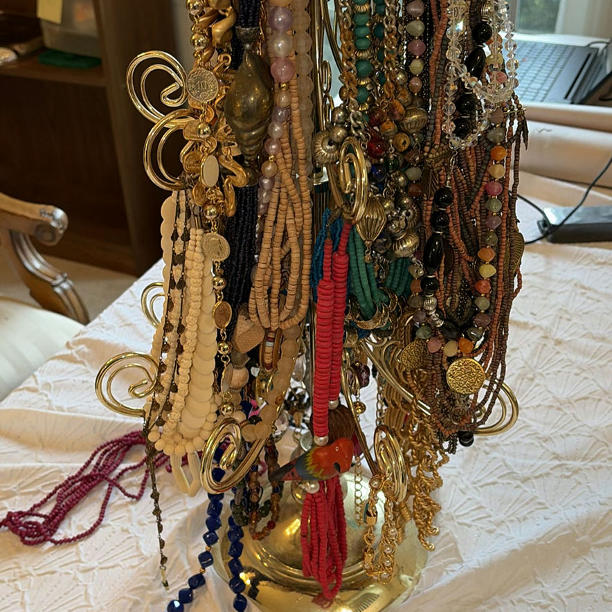 Beaded necklaces on a necklace display tree - image 6 of 10