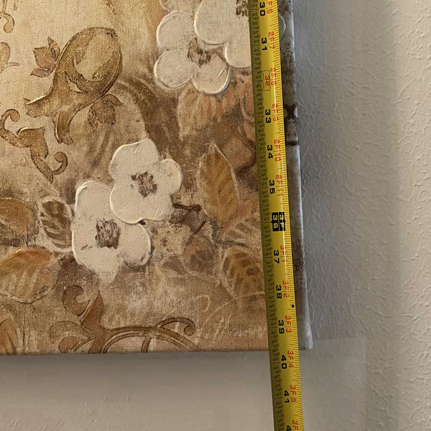 Ornate vintage mirrors, framed floral art, and decorative gold-tone sconce - image 13 of 15