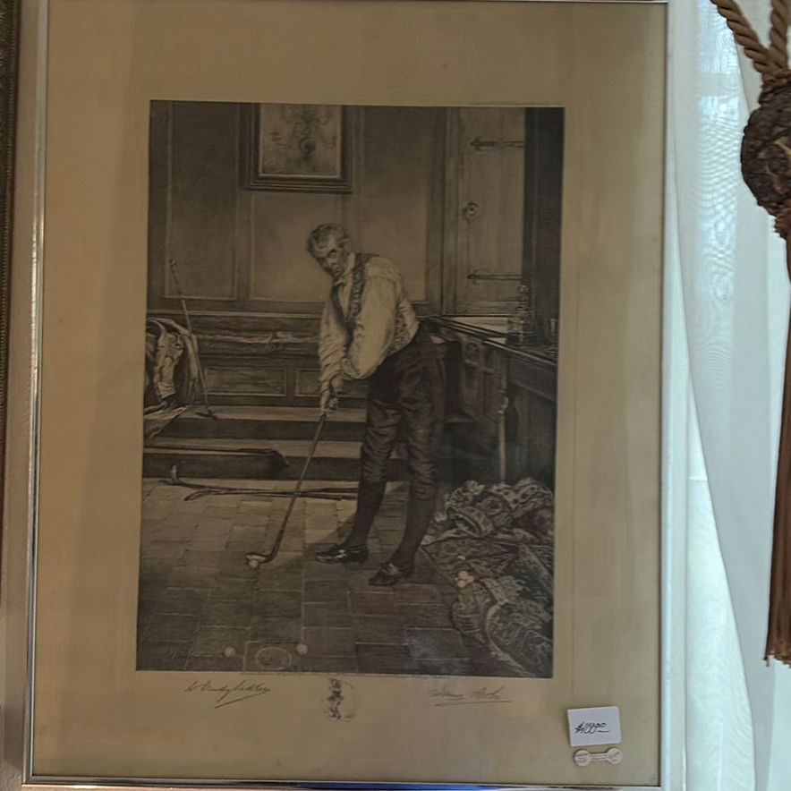 Framed art prints: still life, fruit, and golf scene - image 4 of 7