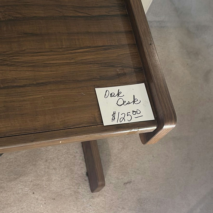 Oak Desk with Storage - image 4 of 4