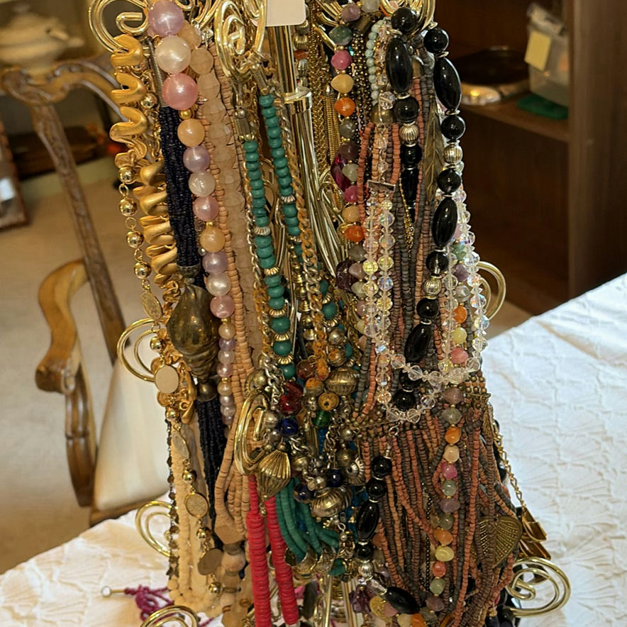 Beaded necklaces on a necklace display tree - image 7 of 10