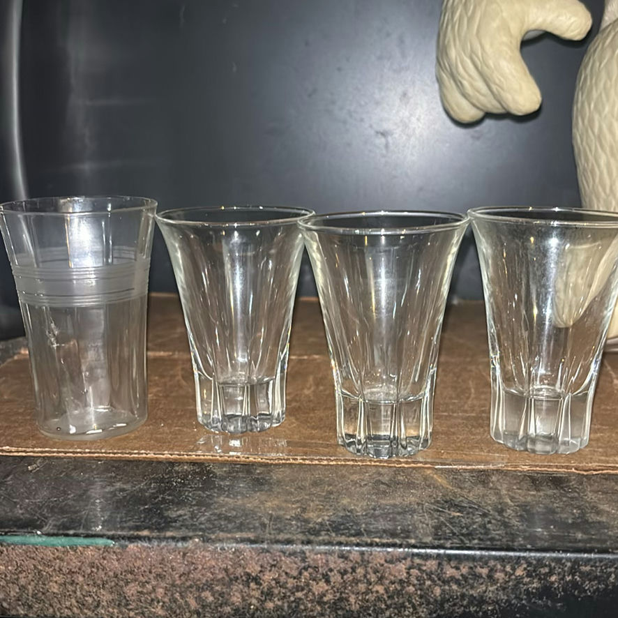 Glassware set with vases, bowl, and tumblers - image 4 of 6