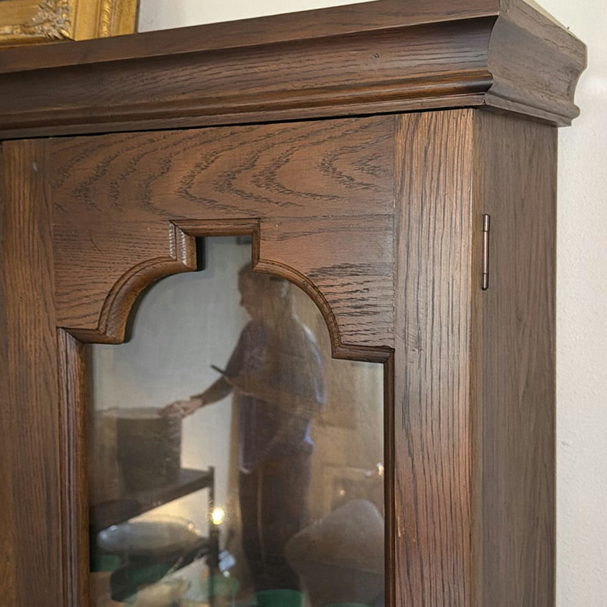 Dark wood gun cabinet with glass doors - image 7 of 7