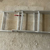 Aluminum extension ladder and red folding step stool - thumbnail 4 of 6