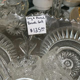 Crystal Punch Bowl Set with Matching Glassware and Serving Tray - thumbnail 3 of 6