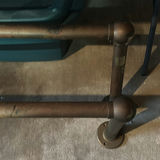 Copper pipe frame with floor flange bases - thumbnail 6 of 7