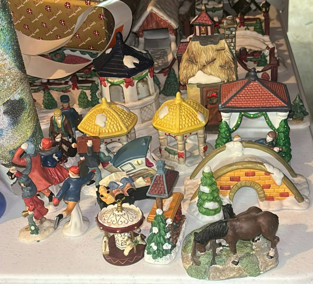 Assorted Christmas Village Figurines and Ceramic Decorations - image 2 of 11