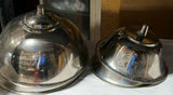 Pair of chrome dome-shaped lids - thumbnail 3 of 3