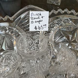 Crystal punch bowl with ten cups - thumbnail 4 of 5