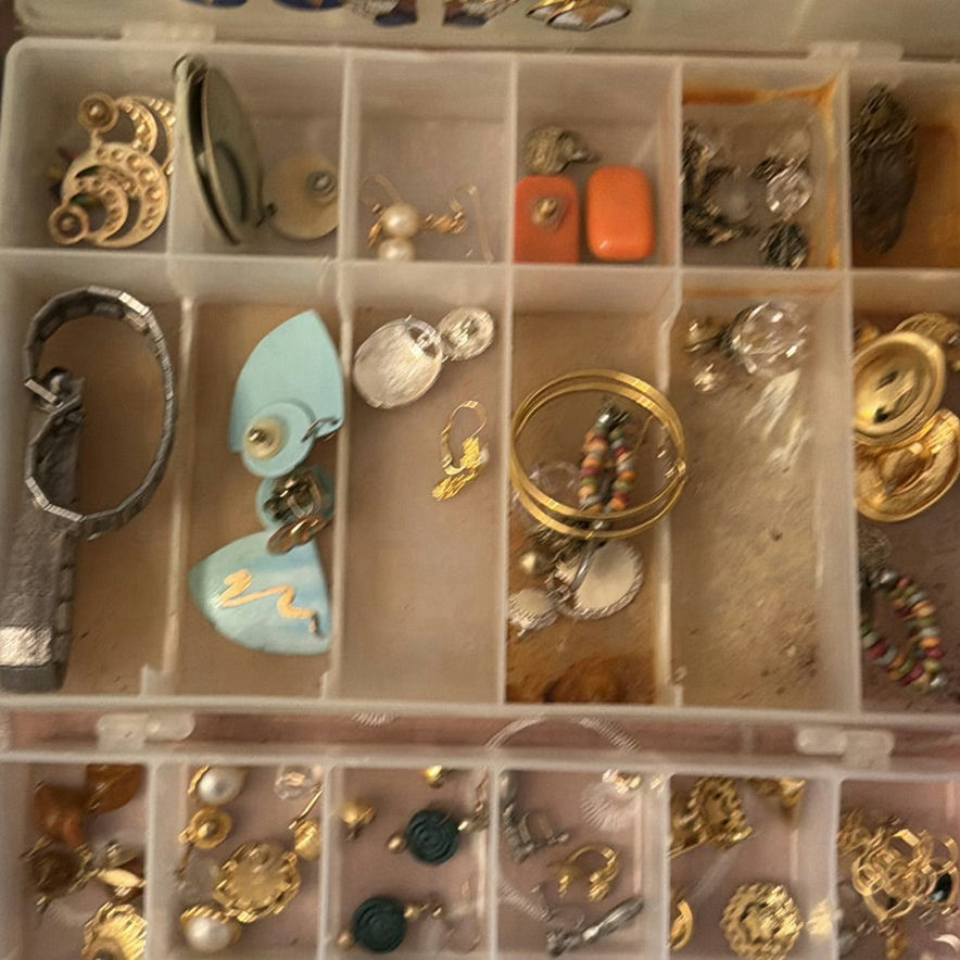 Assorted jewelry in plastic organizers - image 4 of 11